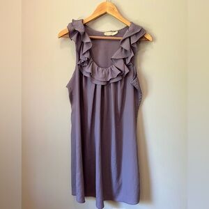 Pins and Needles Elegant Ruffled Sleeveless Dress in Lilac Purple